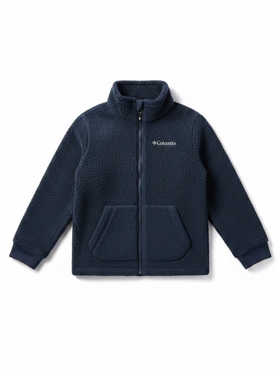 Columbia Other - Columbia Sherpa Fleece Jacket Full Zip Navy Cozy Kids Size XS 6/7